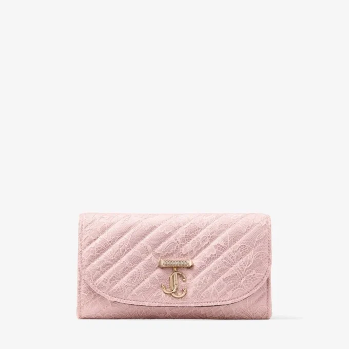Cartera Curve con cadena Carterita acolchada de encaje jimmy choo con barra JC de cristal Cartera Curve con cadena Carterita acolchada de encaje jimmy choo con barra JC de cristal