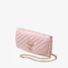 Cartera Curve con cadena Carterita acolchada de encaje jimmy choo con barra JC de cristal Cartera Curve con cadena Carterita acolchada de encaje jimmy choo con barra JC de cristal