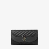 Cartera Curve con cadena negra Cartera de cuero Biker acolchado con cadena Cartera Curve con cadena negra Cartera de cuero Biker acolchado con cadena