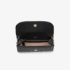 Cartera Curve con cadena negra Cartera de cuero Biker acolchado con cadena Cartera Curve con cadena negra Cartera de cuero Biker acolchado con cadena