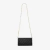 Cartera Curve con cadena negra Cartera de cuero Biker acolchado con cadena Cartera Curve con cadena negra Cartera de cuero Biker acolchado con cadena