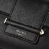 Cartera tipo barra con cadena Bolso bandolera de cuero negro estilo Biker Cartera tipo barra con cadena Bolso bandolera de cuero negro estilo Biker