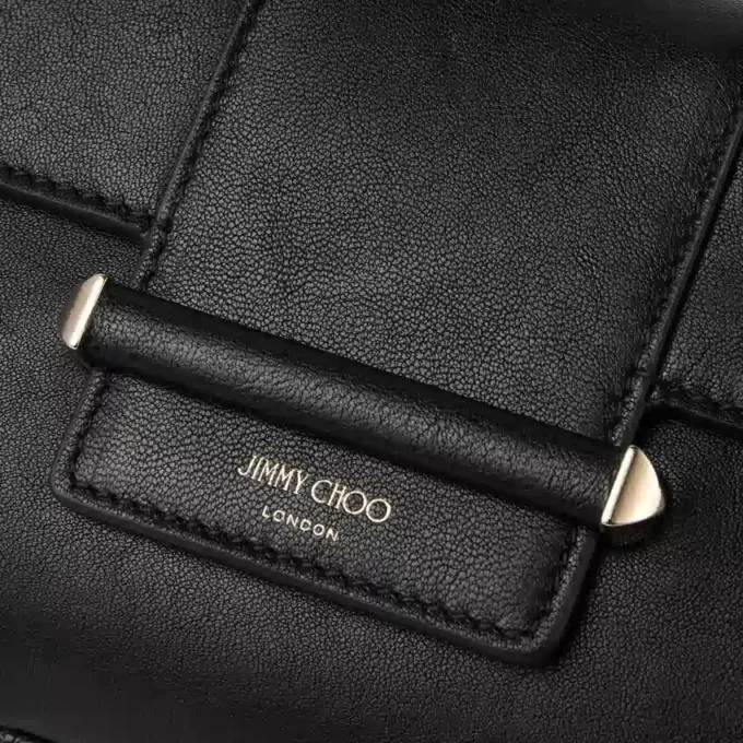 Cartera tipo barra con cadena Bolso bandolera de cuero negro estilo Biker Cartera tipo barra con cadena Bolso bandolera de cuero negro estilo Biker