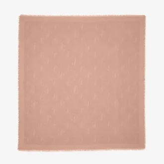 Chal Emani de jacquard de seda y lana en rosa ballet