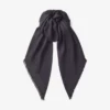 Chal Emani de jacquard de seda y lana negro Chal Emani de jacquard de seda y lana negro