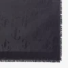 Chal Emani de jacquard de seda y lana negro Chal Emani de jacquard de seda y lana negro