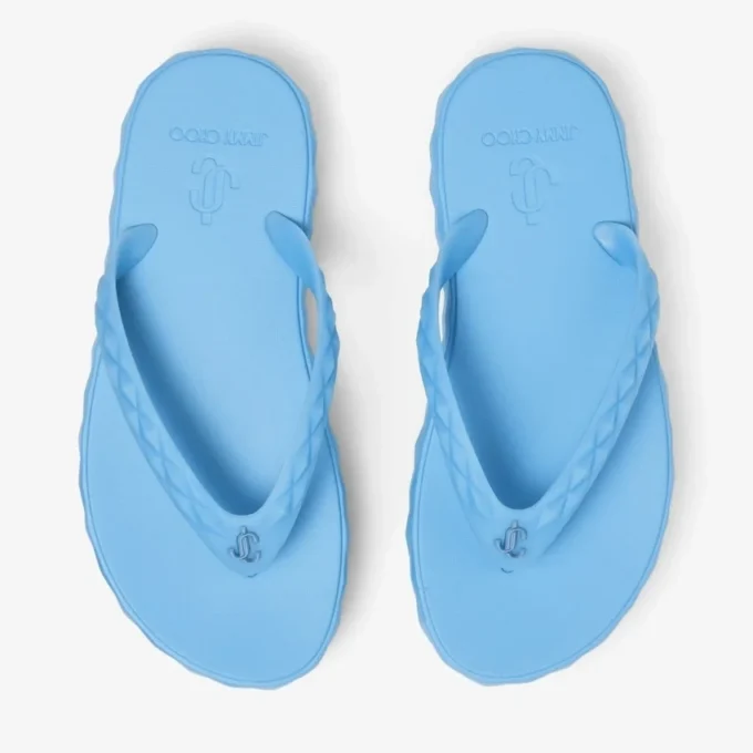 Chanclas Diamond de goma azul empolvado Chanclas Diamond de goma azul empolvado