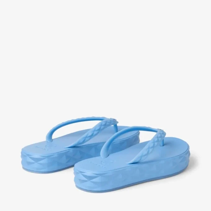 Chanclas Diamond de goma azul empolvado Chanclas Diamond de goma azul empolvado