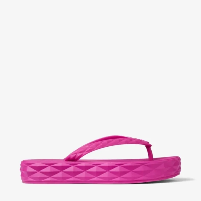 Chanclas Diamond de goma fucsia Chanclas Diamond de goma fucsia