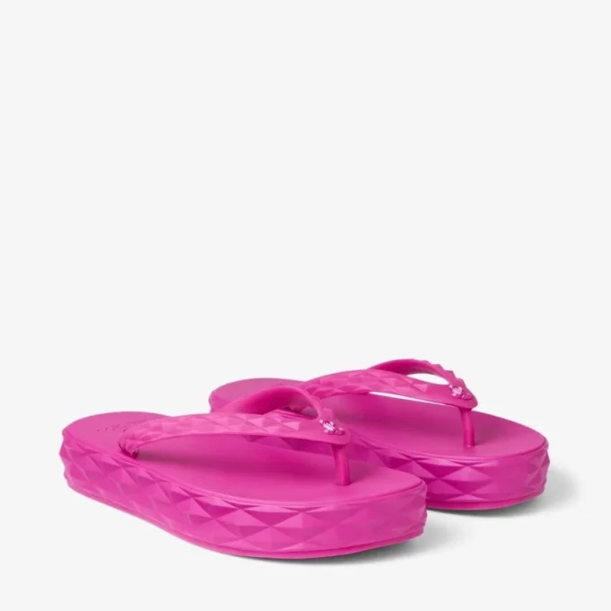 Chanclas Diamond de goma fucsia Chanclas Diamond de goma fucsia