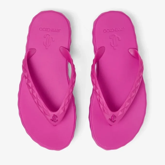 Chanclas Diamond de goma fucsia Chanclas Diamond de goma fucsia