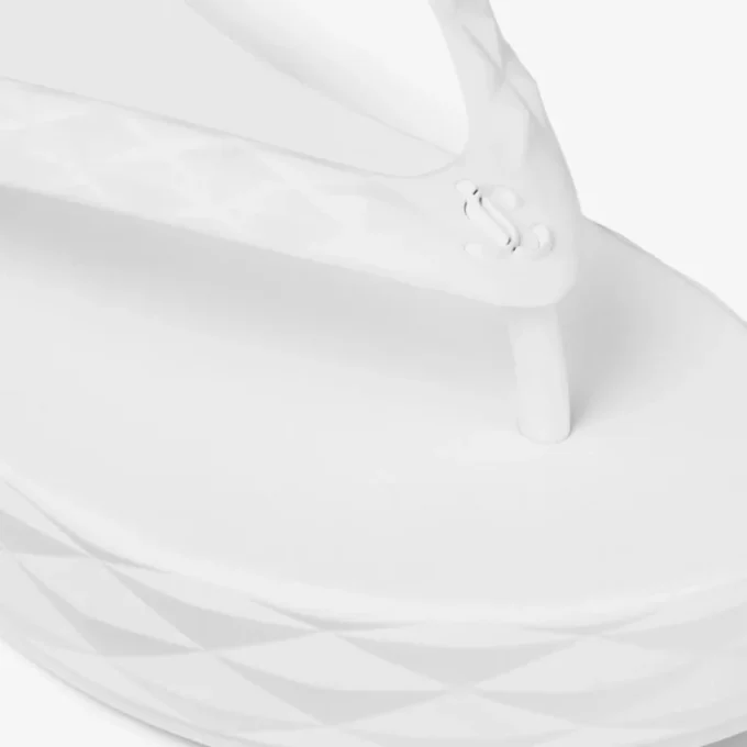 Chanclas Diamond en blanco óptico de goma Chanclas Diamond en blanco óptico de goma