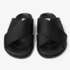 Chanclas Sol de piel vachetta negra