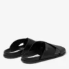 Chanclas Sol de piel vachetta negra