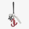 Colgante Jc Multi Charm de piel de becerro en rojo y rosa caramelo con logotipo de estrella Colgante Jc Multi Charm de piel de becerro en rojo y rosa caramelo con logotipo de estrella