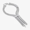Collar Zandra Collar de cristal con acabado plateado Collar Zandra Collar de cristal con acabado plateado