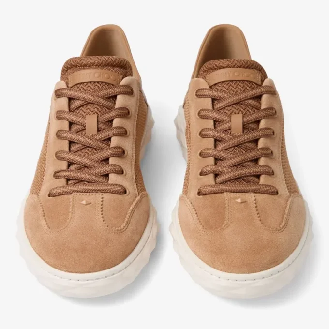 Diamond Flex M Toffee Mix: zapatillas bajas de mezcla de piel y malla transpirable texturizada Diamond Flex M Toffee Mix: zapatillas bajas de mezcla de piel y malla transpirable texturizada