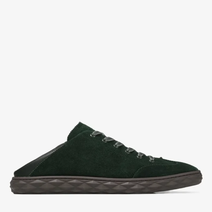 Diamond Flex M: zapatillas de caña baja en ante verde británico y mezcla de piel Diamond Flex M: zapatillas de caña baja en ante verde británico y mezcla de piel