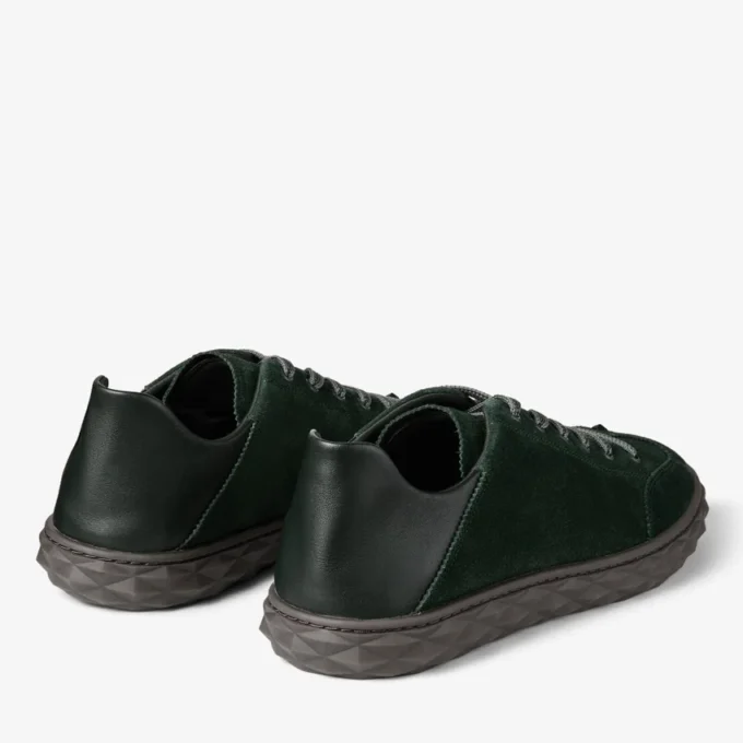 Diamond Flex M: zapatillas de caña baja en ante verde británico y mezcla de piel Diamond Flex M: zapatillas de caña baja en ante verde británico y mezcla de piel