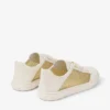 Diamond Light Flex F Zapatillas de mezcla de piel dorada y color café con leche y malla tejida metalizada Diamond Light Flex F Zapatillas de mezcla de piel dorada y color café con leche y malla tejida metalizada