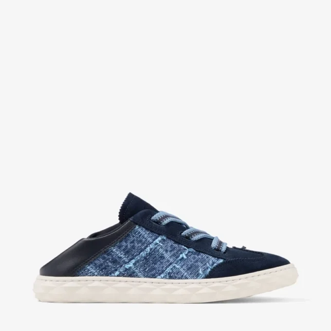 Diamond Light Flex F: zapatillas deportivas de mezcla de piel en color marino y denim con diseño de rejilla Diamond Light Flex F: zapatillas deportivas de mezcla de piel en color marino y denim con diseño de rejilla