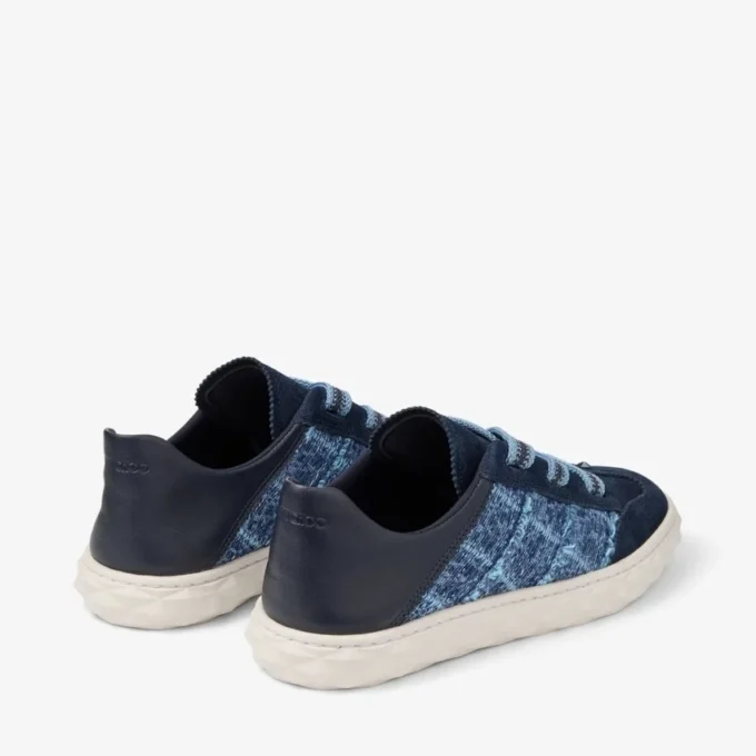 Diamond Light Flex F: zapatillas deportivas de mezcla de piel en color marino y denim con diseño de rejilla Diamond Light Flex F: zapatillas deportivas de mezcla de piel en color marino y denim con diseño de rejilla