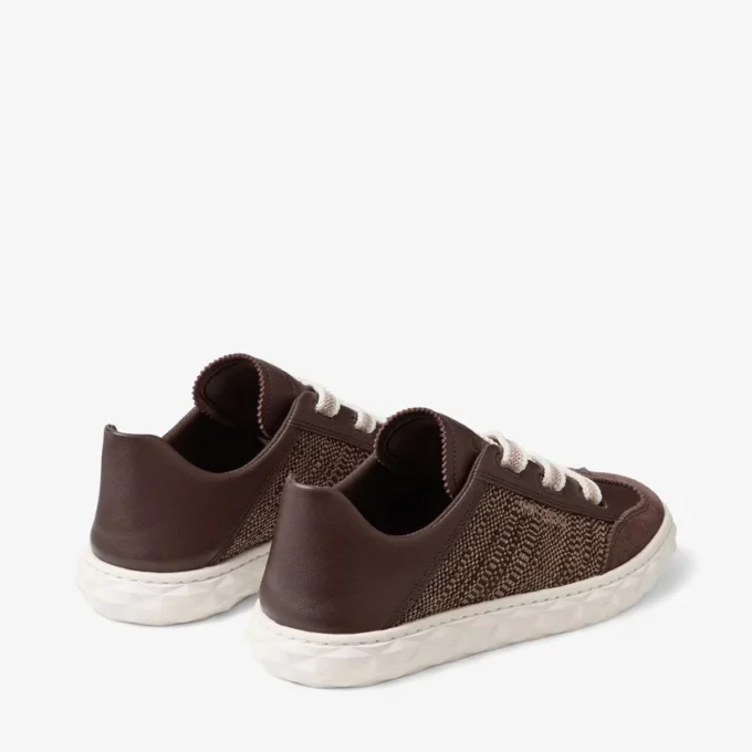 Diamond Light Flex F: zapatillas deportivas de mezcla de piel en tonos chocolate y latte y rafia fina Diamond Light Flex F: zapatillas deportivas de mezcla de piel en tonos chocolate y latte y rafia fina