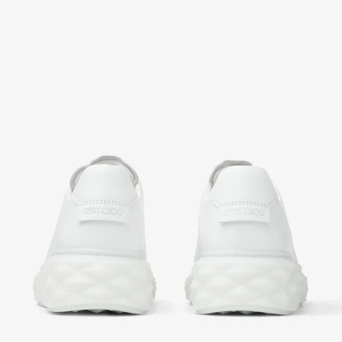 Diamond Light Maxi F: zapatillas bajas de piel napa blanca con suela de plataforma Diamond Light Maxi F: zapatillas bajas de piel napa blanca con suela de plataforma