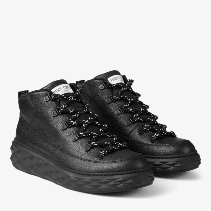 Diamond Maxi Hike M Zapatillas altas de piel de becerro granulada negra