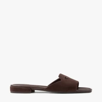Dina Flat: sandalias cruzadas con talón abierto de piel napa negra