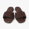 Dina Flat: sandalias cruzadas con talón abierto de piel napa negra Dina Flat: sandalias cruzadas con talón abierto de piel napa negra
