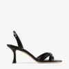 Elsy 70 Sandalias cruzadas con talonera de piel napa negra Elsy 70 Sandalias cruzadas con talonera de piel napa negra