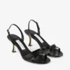 Elsy 70 Sandalias cruzadas con talonera de piel napa negra Elsy 70 Sandalias cruzadas con talonera de piel napa negra
