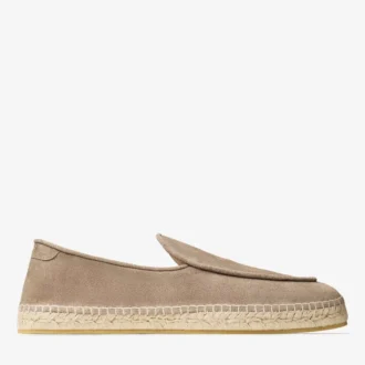 Espadrilles Shenton de ante de terciopelo color piedra