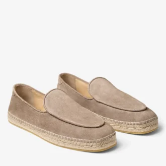Espadrilles Shenton de ante de terciopelo color piedra