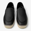 Espadrilles Shenton de cuero negro ablandado Espadrilles Shenton de cuero negro ablandado