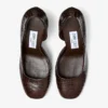 Farren 85 en piel con relieve de cocodrilo color chocolate Farren 85 en piel con relieve de cocodrilo color chocolate