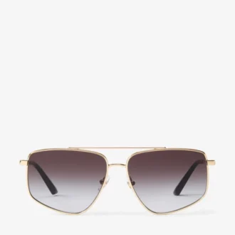 Gafas de sol Alyssa Aviator en oro pálido