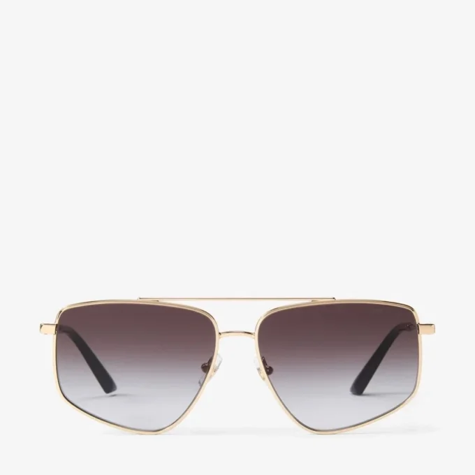 Gafas de sol Alyssa Aviator en oro pálido