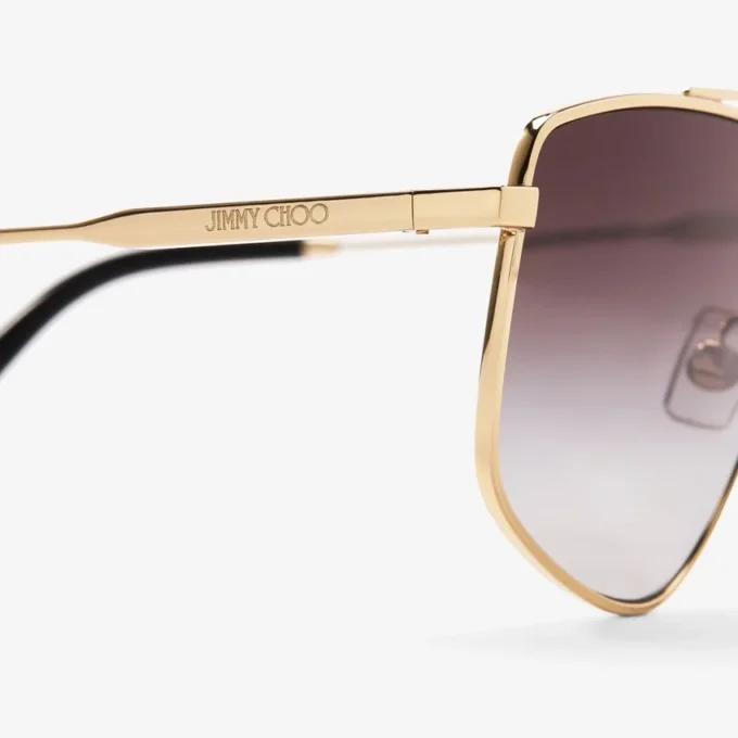 Gafas de sol Alyssa Aviator en oro pálido