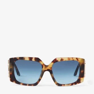 Gafas de sol Ariana con montura cuadrada en amarillo habana
