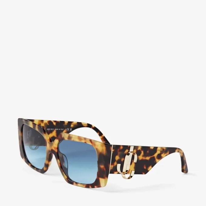Gafas de sol Ariana con montura cuadrada en amarillo habana Gafas de sol Ariana con montura cuadrada en amarillo habana