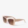 Gafas de sol con montura de mariposa Lorea Beige Gafas de sol con montura de mariposa Lorea Beige