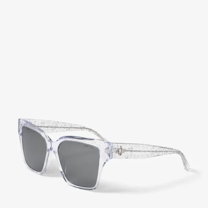 Gafas de sol cuadradas Giava con purpurina de cristal Gafas de sol cuadradas Giava con purpurina de cristal