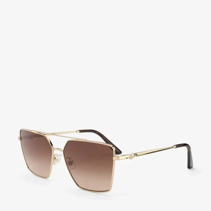 Gafas de sol cuadradas Joss en oro pálido Gafas de sol cuadradas Joss en oro pálido
