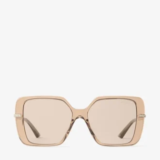 Gafas de sol cuadradas transparentes Pati en color tostado