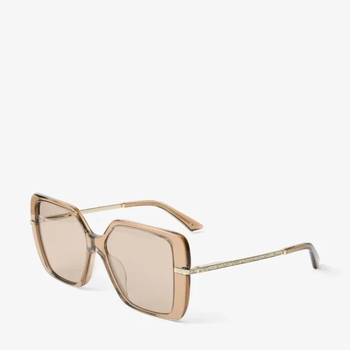 Gafas de sol cuadradas transparentes Pati en color tostado Gafas de sol cuadradas transparentes Pati en color tostado