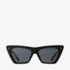 Gafas de sol de acetato negro y gris con forma de ojo de gato Gafas de sol de acetato negro y gris con forma de ojo de gato