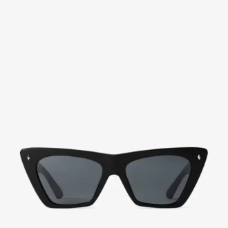 Gafas de sol de acetato negro y gris con forma de ojo de gato Gafas de sol de acetato negro y gris con forma de ojo de gato