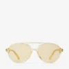 Gafas de sol de aviador Vira en amarillo transparente Gafas de sol de aviador Vira en amarillo transparente